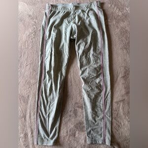 Gray Nike Leggings with Pink Side Stripe